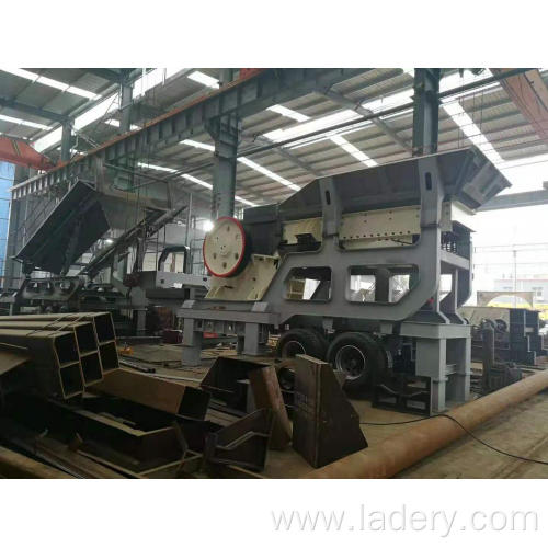 Wheeled Mobile Jaw Crusher/Tyre Type Mobile Crushing Station